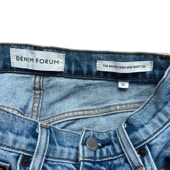 Aritzia Denim Forum The Bailey High Rise Boot 32L Size 25 - Picture 13 of 16